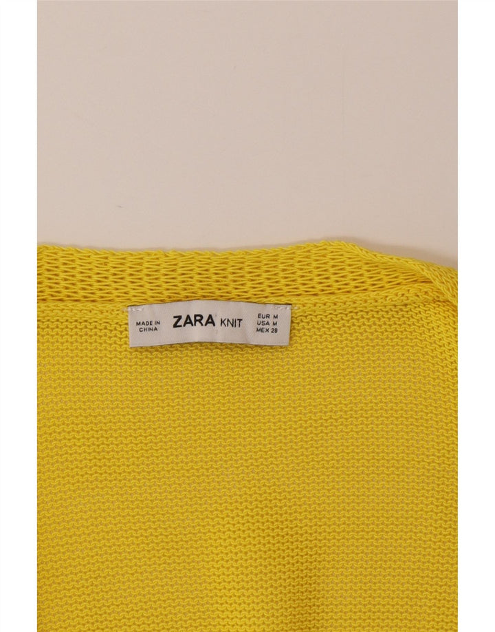 Damski sweter oversize Zara UK 12, średni żółty
