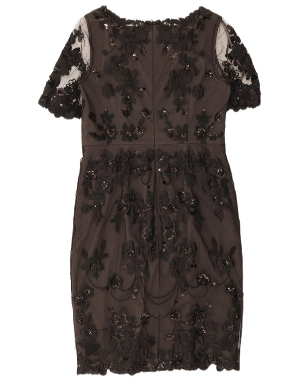 Damska koronkowa sukienka monsoon UK 14, duży, czarny, kwiatowy nylon