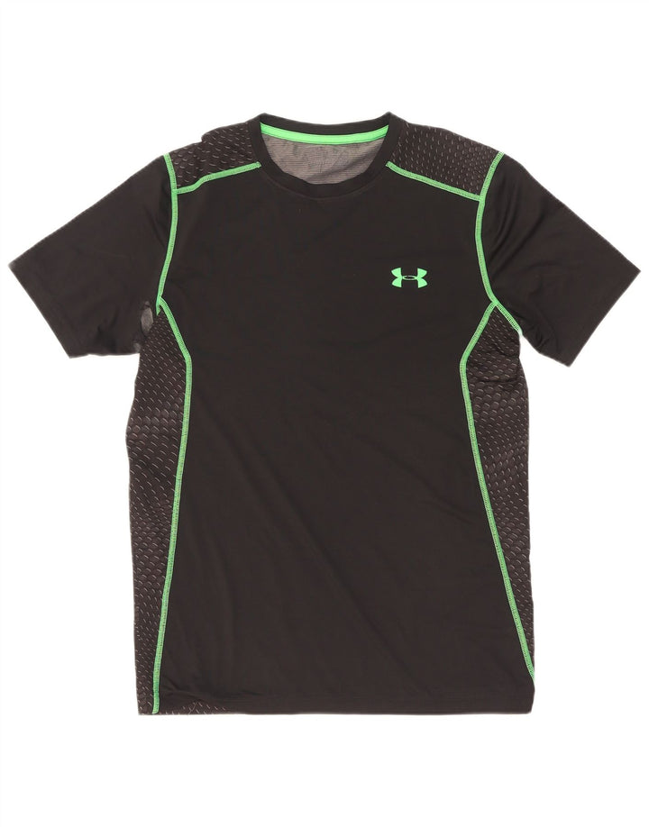Under Armour Męski T-shirt Top Mały Czarny Geometryczny Poliester