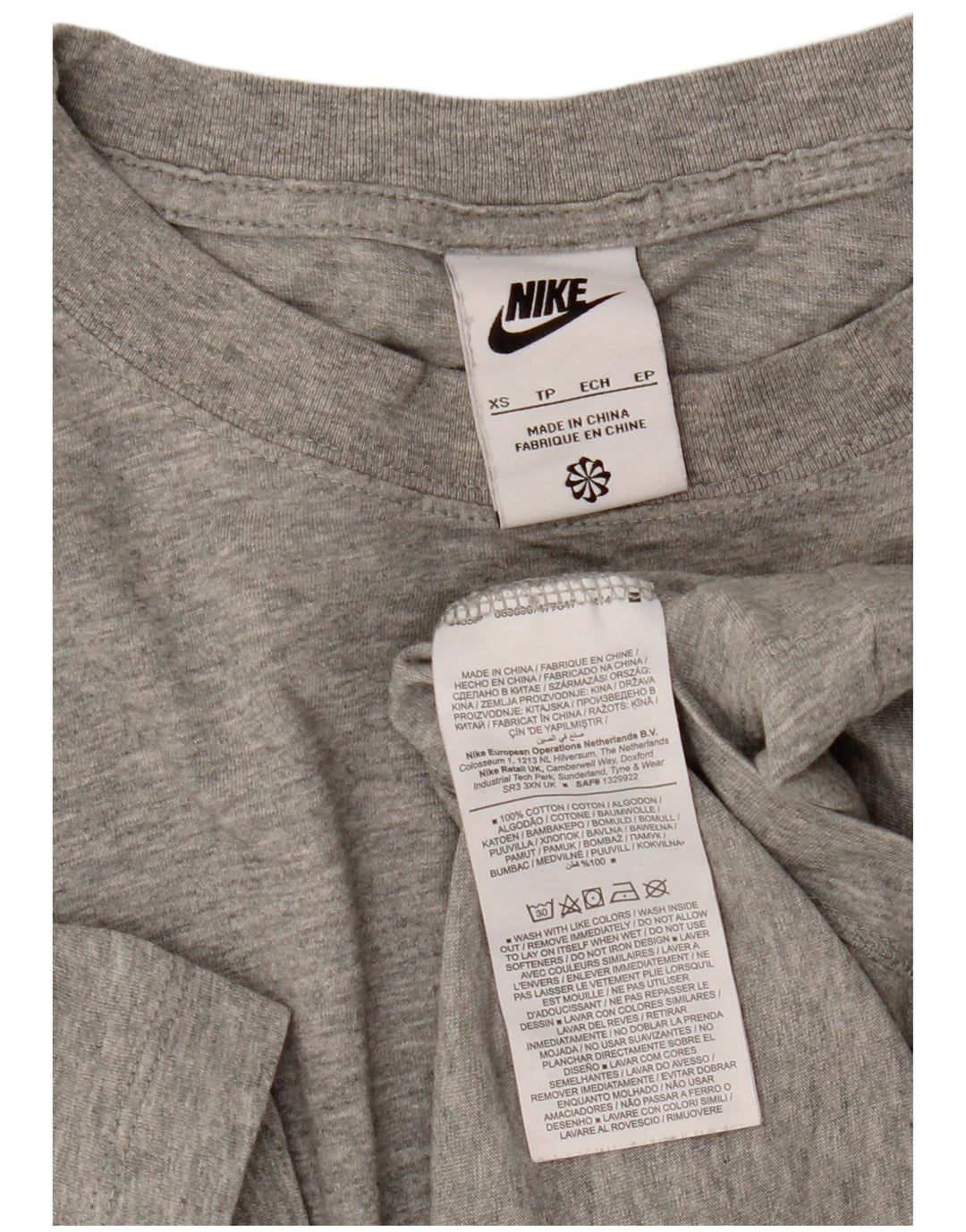 Męska koszulka T-shirt Nike XS, szara, nakrapiana bawełna