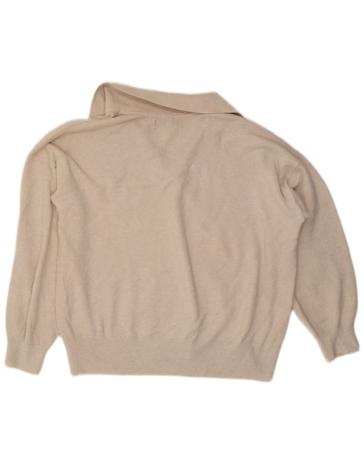 Marks & Spencer Damski sweter oversize z golfem UK 16, duży, beżowy