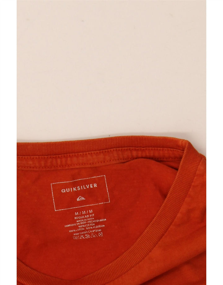 Męska koszulka z grafiką Quiksilver o regularnym kroju, średnia, pomarańczowa bawełna