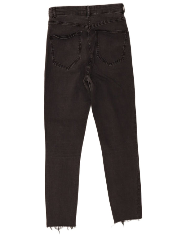 Damskie jeansy Zara w trudnej sytuacji, przycięte, EU 38, małe, W28 L25, szare