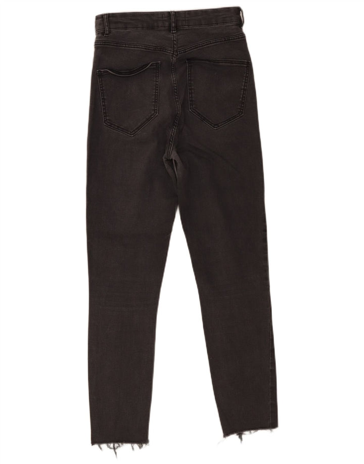 Damskie jeansy Zara w trudnej sytuacji, przycięte, EU 38, małe, W28 L25, szare
