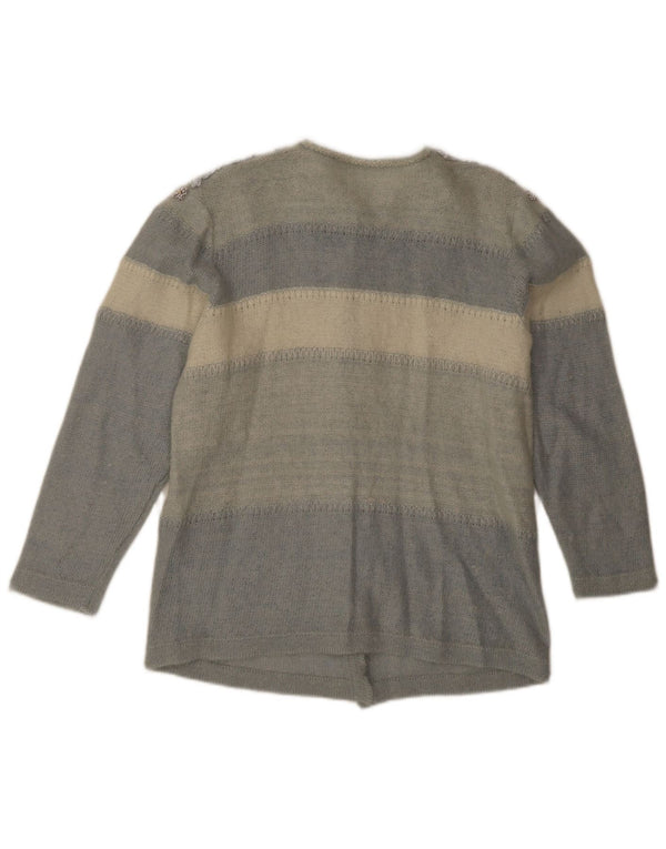 Sweter damski w stylu vintage, UK 12, średni niebieski, blok kolorów