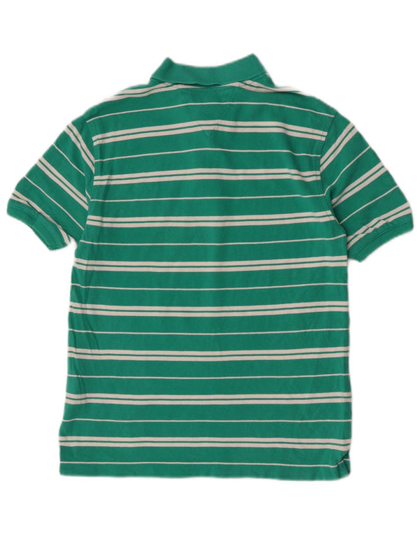 Chłopięca koszulka polo Tommy Hilfiger 12-13 lat, duża, zielona, ​​bawełniana w paski
