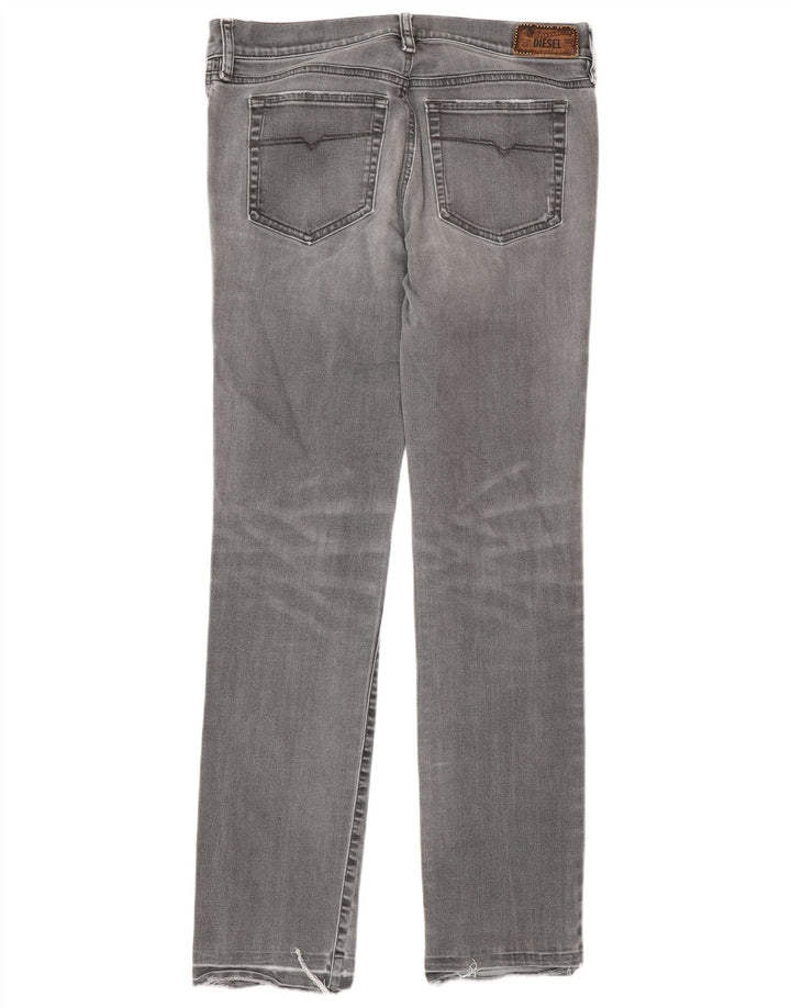 Damskie jeansy Diesel Regular Slim Straight W31 L32 Szara bawełna