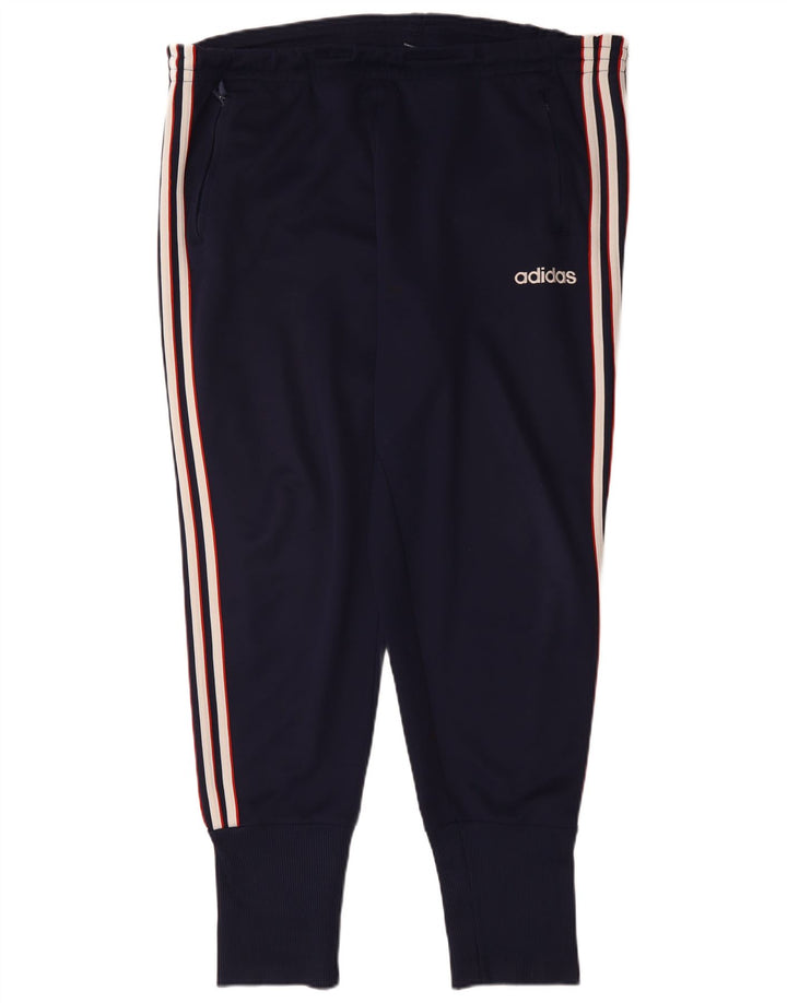 Męskie spodnie dresowe ADIDAS Joggers UK 44/46 Duży granatowy poliester