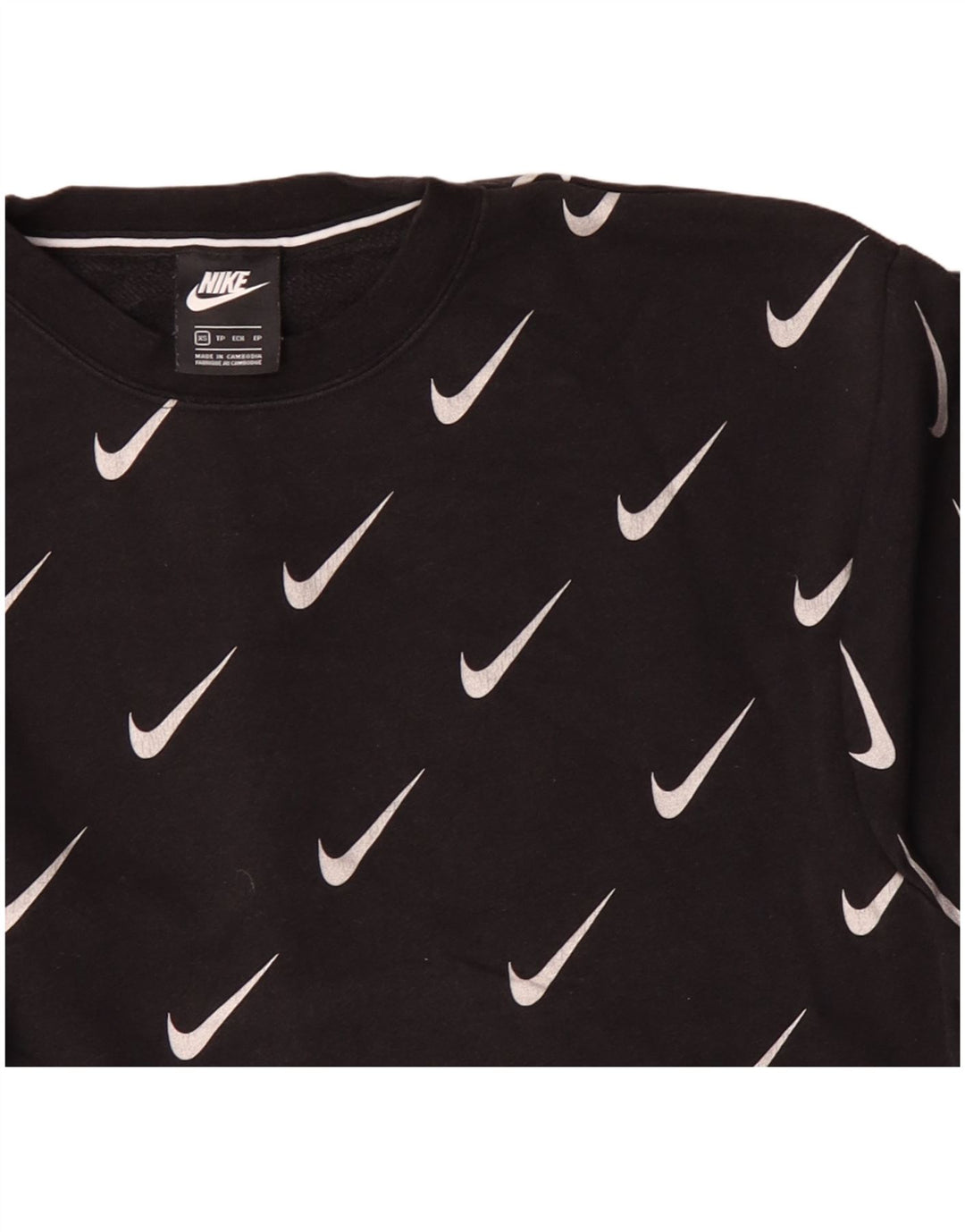 Męska bluza z grafiką NIKE, sweter XS, czarna, bawełniana