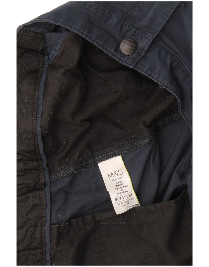 Marks & Spencer Męskie spodenki cargo W44 2XL Granatowe, bawełniane