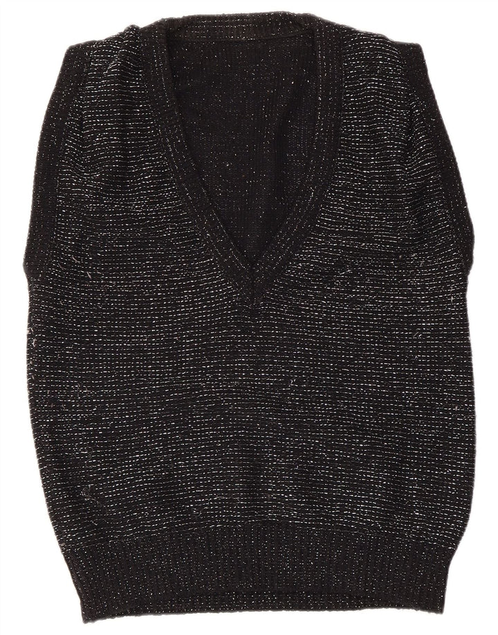 Damski podkoszulek VINTAGE EU 40/42, średni czarny, nakrapiany akryl