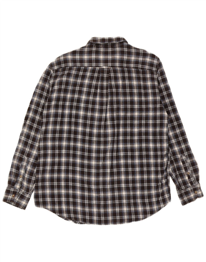 Męska koszula flanelowa Chaps, duża, czarna, bawełniana w kratę