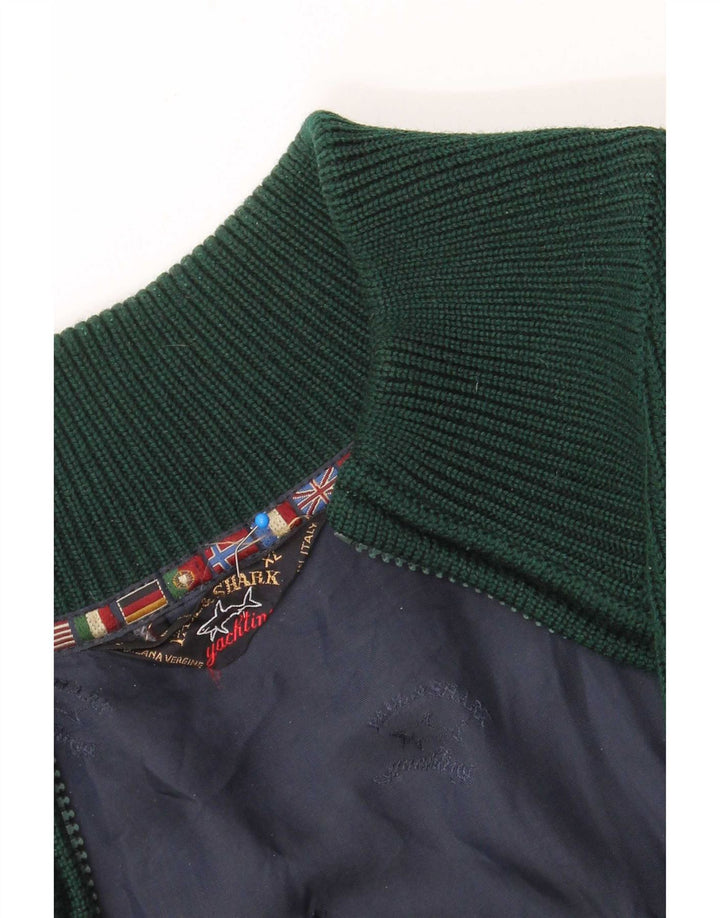 Męski sweter rozpinany Paul & Shark XL, zielony, nowoczesny