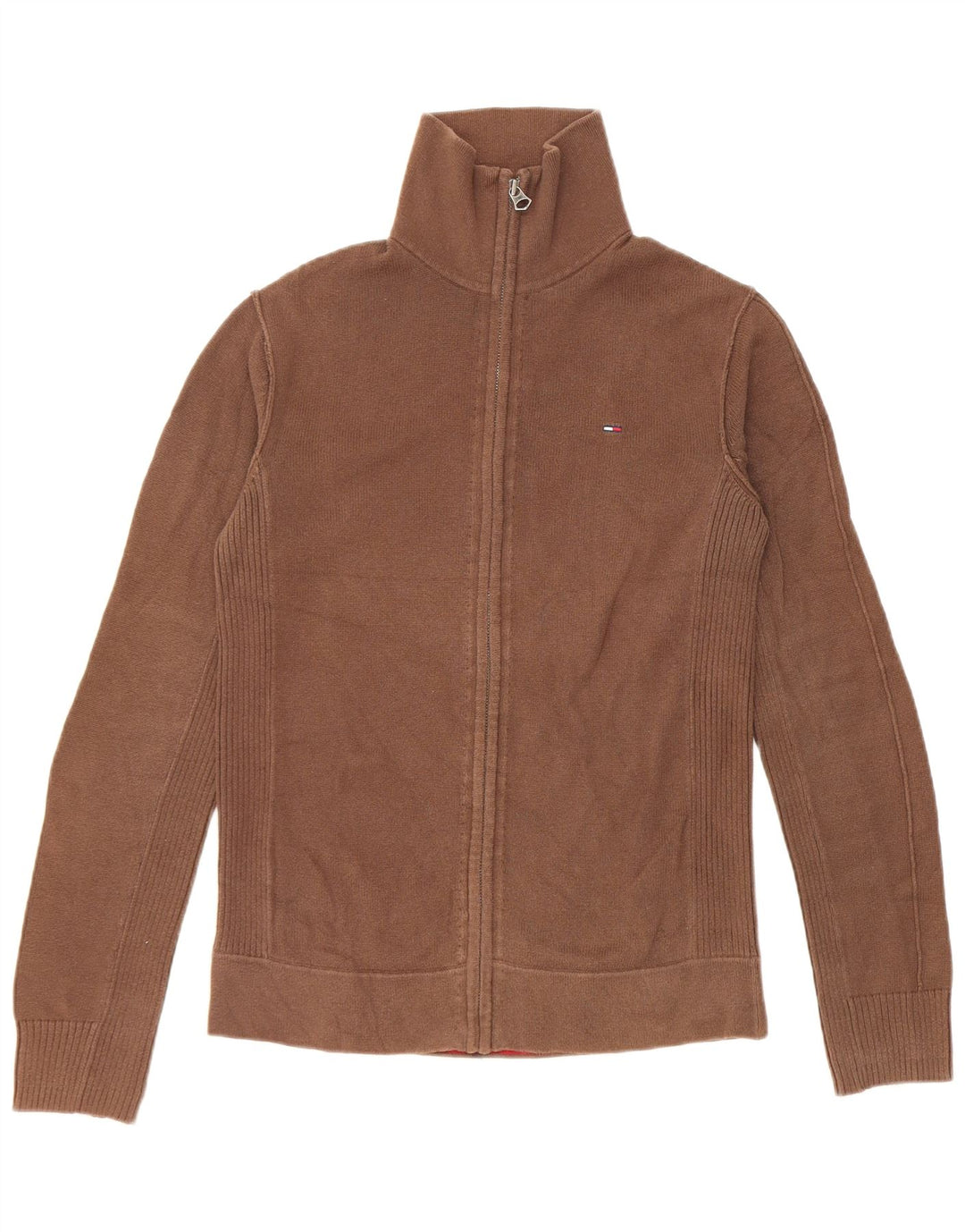 Męski sweter rozpinany Tommy Hilfiger Średni brązowy bawełniany