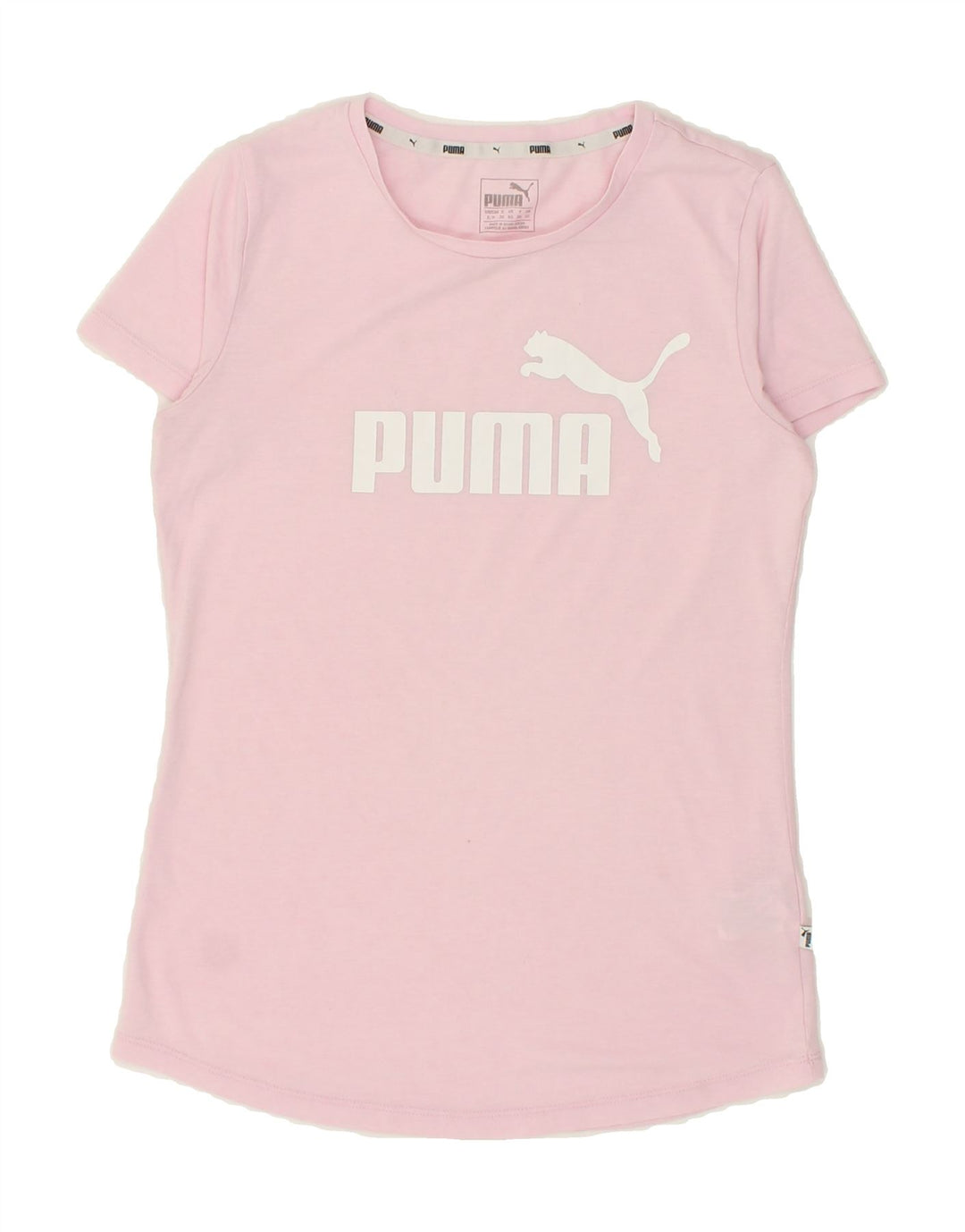 PUMA Womens Graphic T-Shirt Top UK 10 Small Pink Polyester Vintage Puma and Second-Hand Puma from Messina Hembry 
