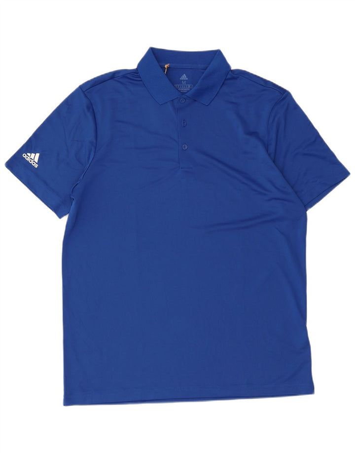 Męska koszulka polo Adidas, średni niebieski poliester