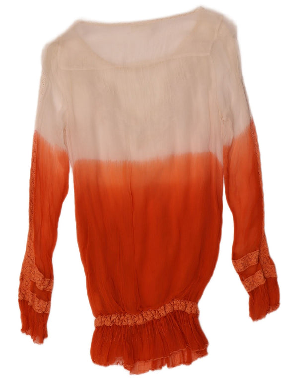 Damska prześwitująca bluzka GUESS Top UK 10 w małych czerwonych blokach kolorów