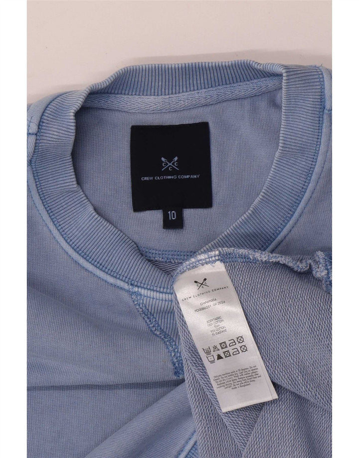 Crew Clothing Damska bluza oversize Sweter UK 10 Small Blue Cotton