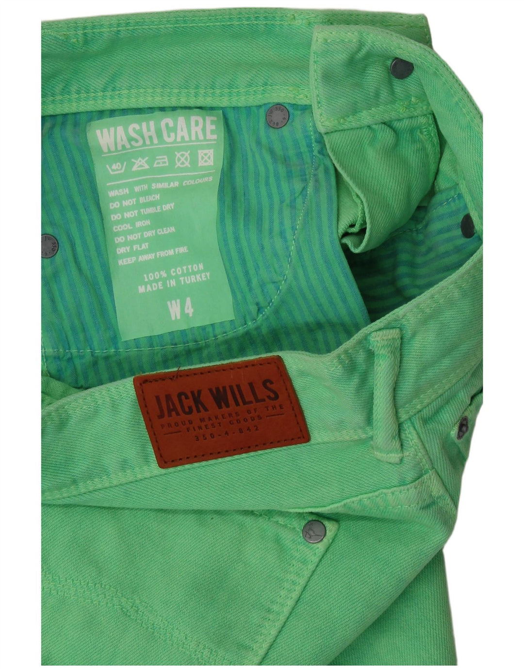 JACK WILLS Damska spódnica dżinsowa UK 4 XS W26 Zielona bawełna