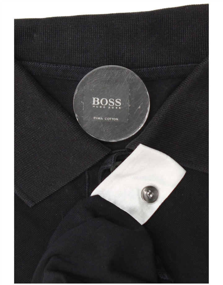Męska koszulka polo Hugo Boss, duża, granatowa, bawełniana