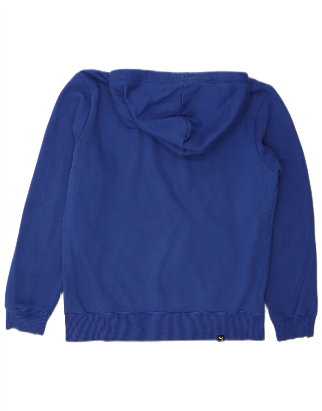 Męski sweter z kapturem i grafiką PUMA, mały, niebieski, bawełniany