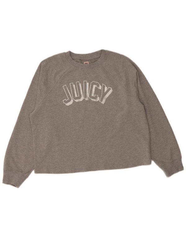 Damska bluza z grafiką JUICY COUTURE UK 18 XL, szara bawełna