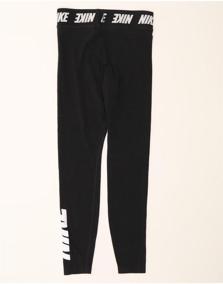 Damskie legginsy Nike Graphic UK 10, małe, czarne, bawełniane