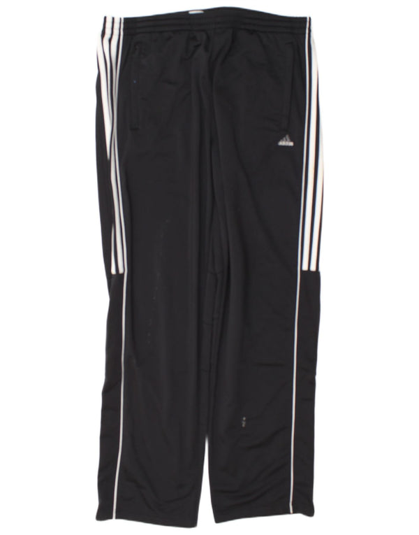 Męskie spodnie dresowe Adidas XL w czarne paski z poliestru