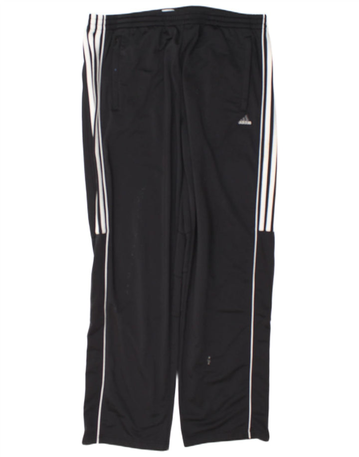 Męskie spodnie dresowe Adidas XL w czarne paski z poliestru