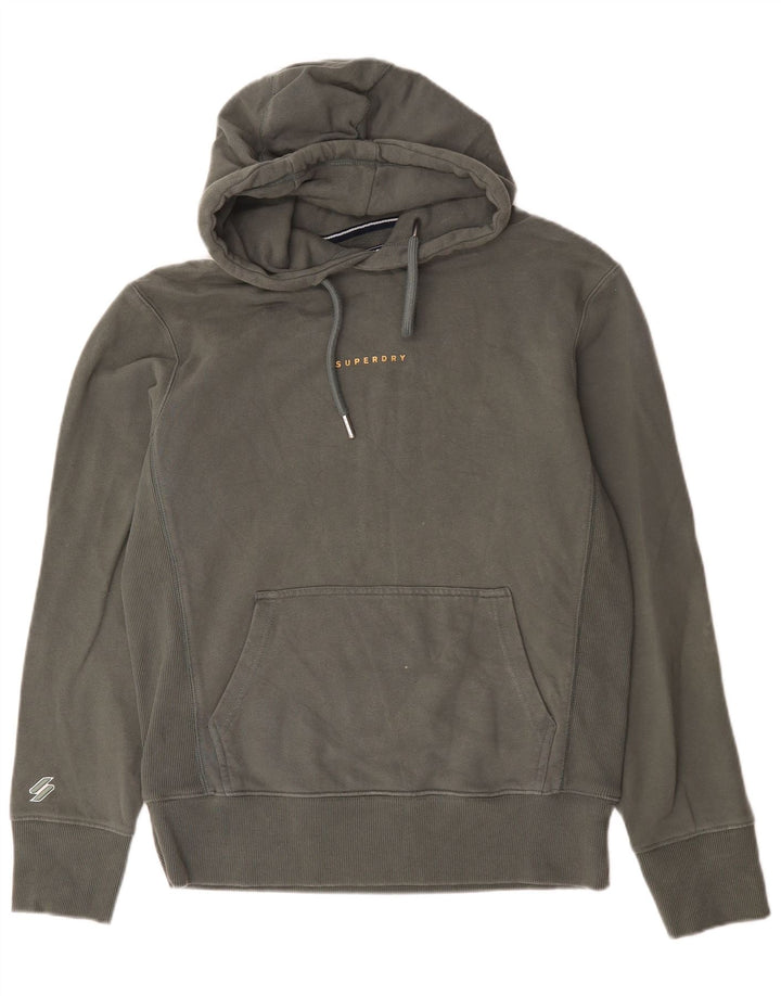 Męski sweter z kapturem Superdry, mały, bawełniany khaki