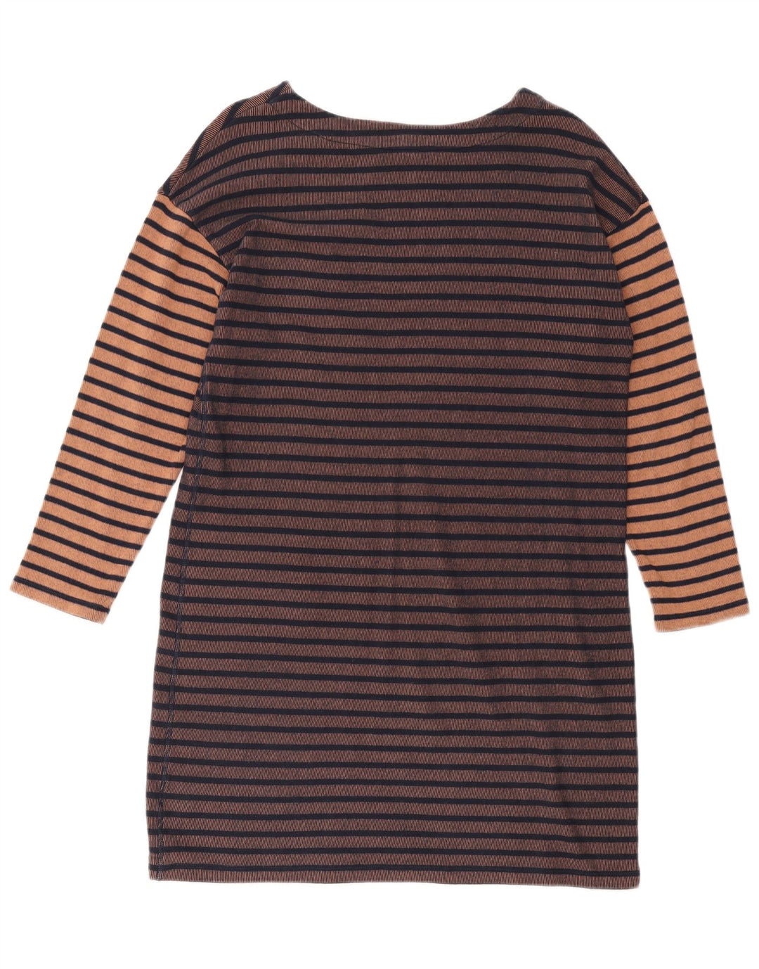 WHITE STUFF Damska sukienka płaszczowa z długim rękawem UK 14, duże brązowe paski