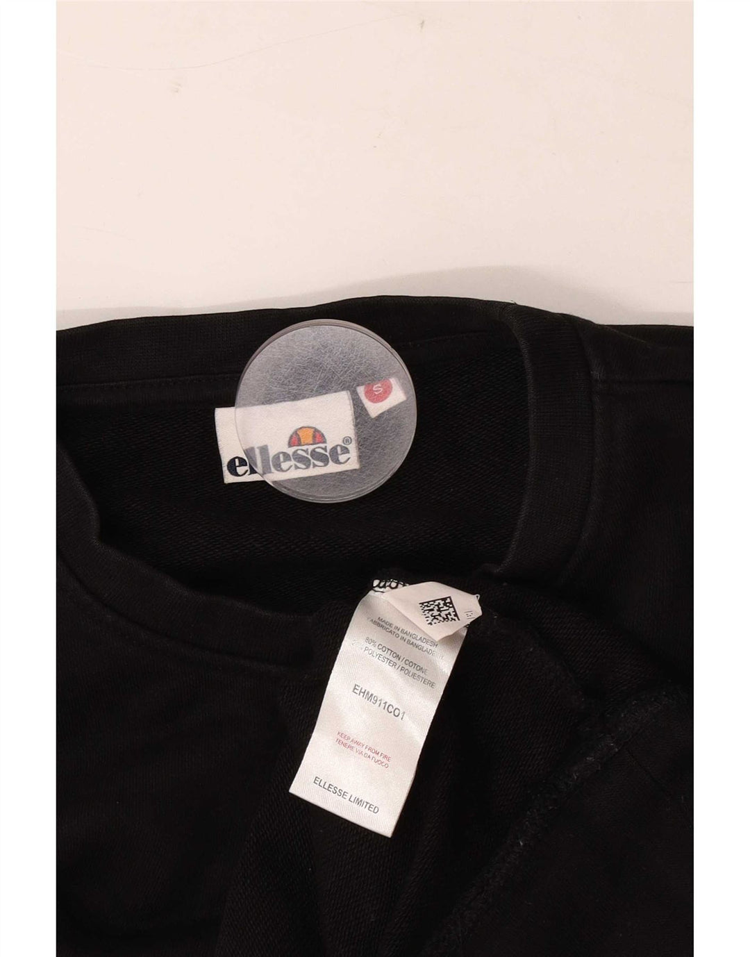 Męska bluza z grafiką Ellesse, mała, czarna, bawełniana