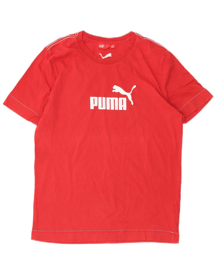 Męska koszulka z grafiką PUMA, bawełniana, średnia czerwona