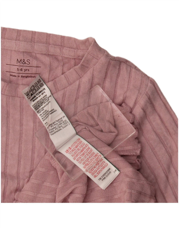 Dwuczęściowy zestaw dziewczęcy Marks & Spencer 5-6 lat, różowa wiskoza