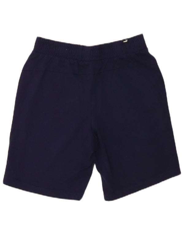 Puma Mens Sport Shorts Small Navy Blue Cotton