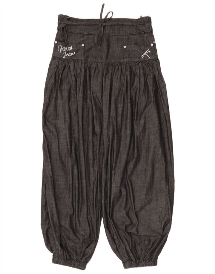 Damskie spodnie haremowe w stylu vintage W28 L26 Szara bawełna