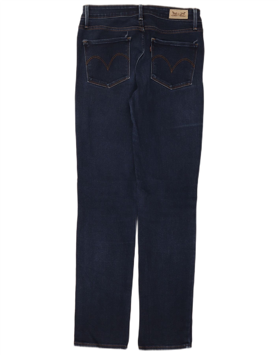 Damskie jeansy skinny ze średnim stanem LEVI'S US 6 Medium W28 L32 Granatowa bawełna