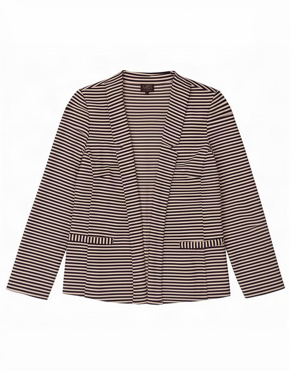 Marks & Spencer Damski sweter rozpinany UK 10 w małe granatowe paski