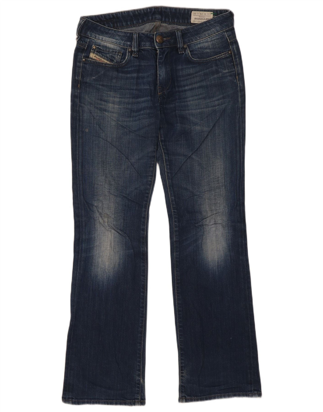 Diesel Męskie Ronhary Stretch Bootcut Jeansy W29 L30 Granatowa bawełna