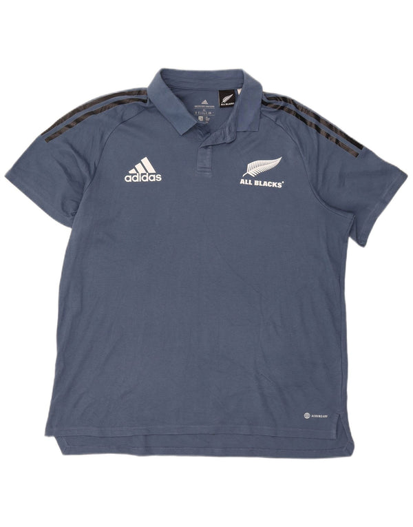 Adidas Męskie All Blacks Graphic Koszulka polo XL Niebieska bawełna