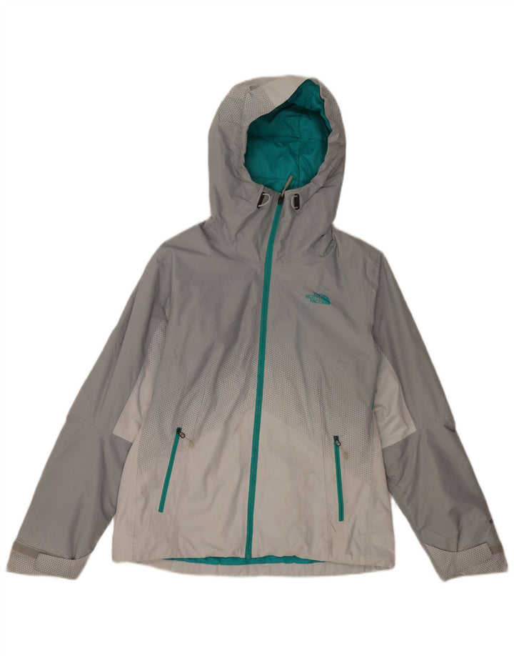Damska kurtka przeciwdeszczowa z kapturem The North Face UK 14 w kolorze średnioszarym