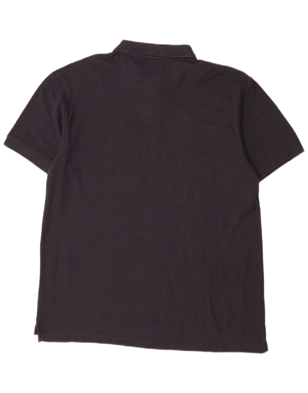 Chaps Mens Custom Fit Polo Shirt XL Navy Blue Cotton