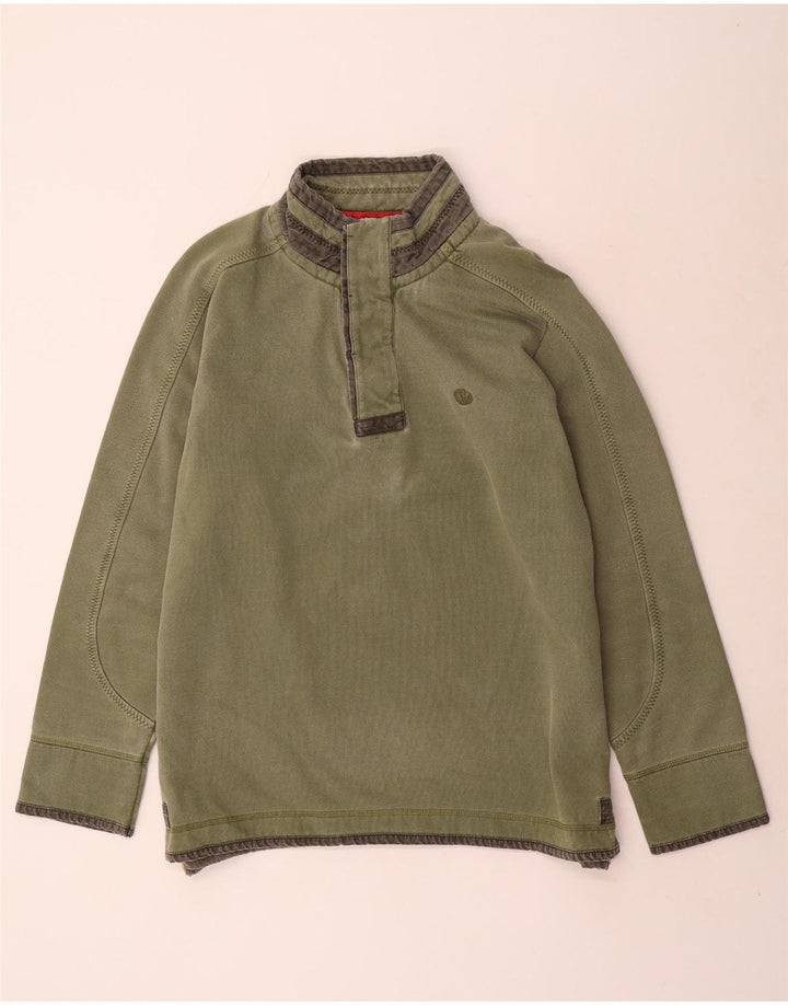 Męska bluza z kapturem i dekoltem FAT FACE, duża, bawełniana w kolorze khaki
