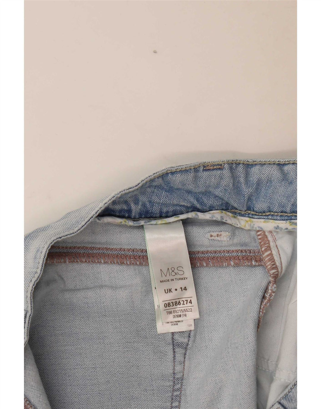 Marks & Spencer Damskie spodenki jeansowe UK 14, duże, W34, niebieskie, bawełniane
