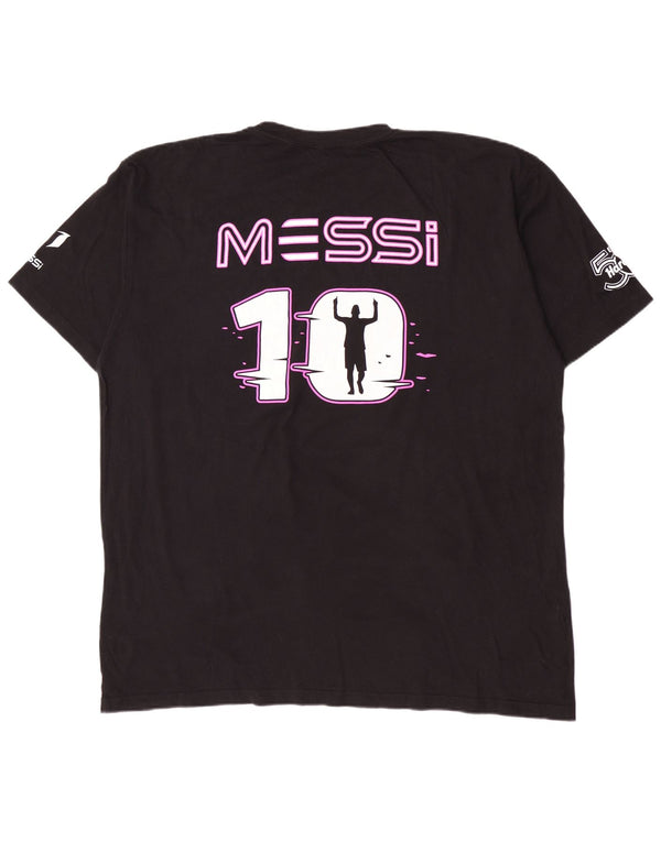 Męska koszulka z grafiką Hard Rock Cafe MESSI, 2XL, czarna, bawełniana