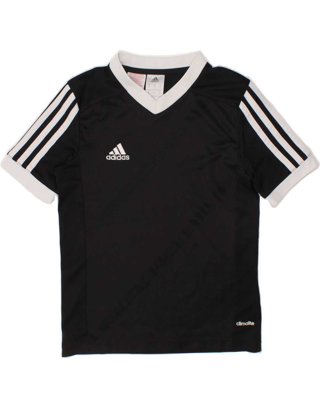 ADIDAS Girls Climalite T-Shirt Top 9-10 Years Medium  Black Polyester Vintage Adidas and Second-Hand Adidas from Messina Hembry 