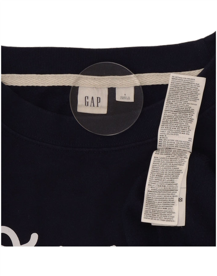 Damska bluza oversize Gap z grafiką UK 10, mała, granatowa, bawełniana