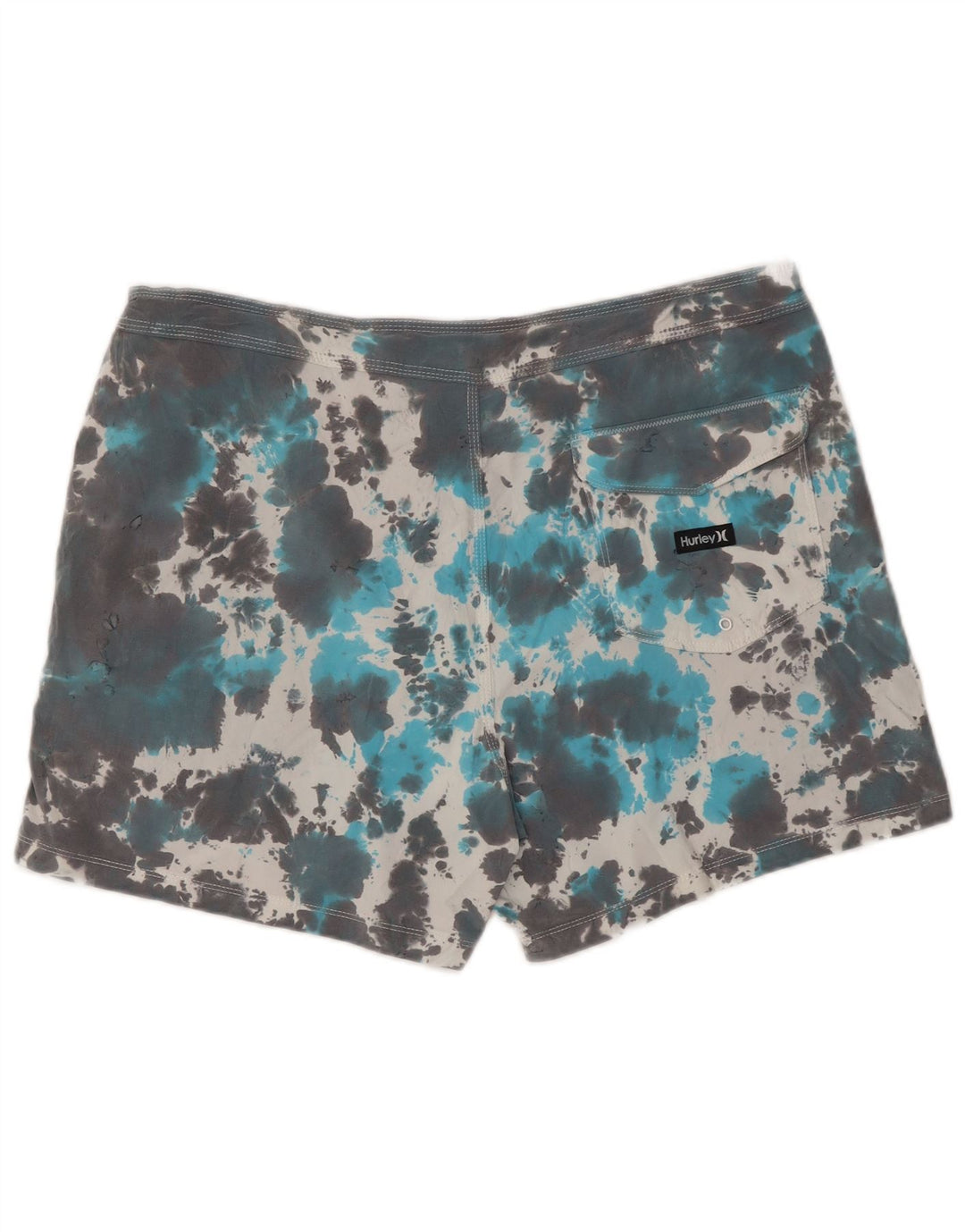Męskie spodenki kąpielowe Hurley XL, szare, poliestrowe Tie Dye