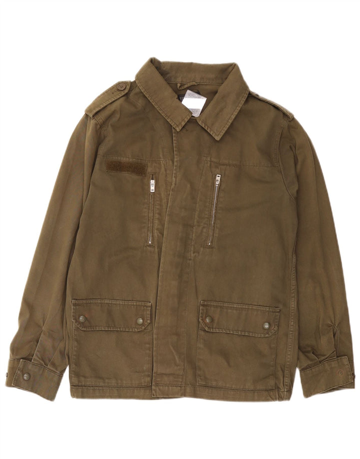 TOPSHOP Damska kurtka wojskowa oversize UK 10, mała, bawełniana khaki