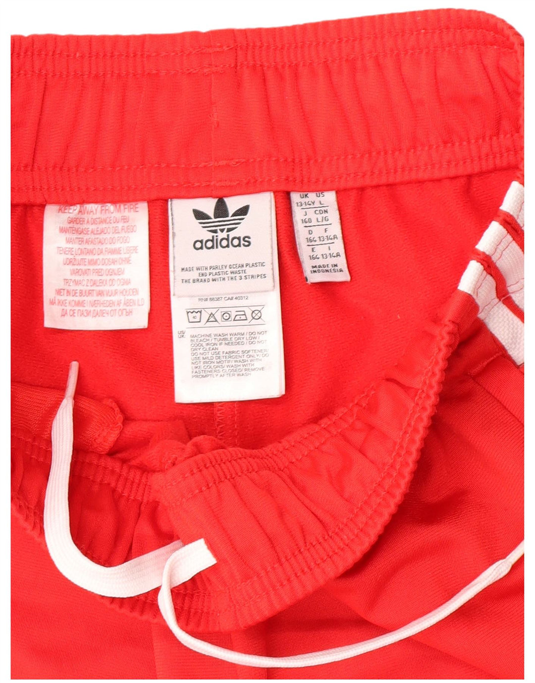 Adidas Chłopięce Spodnie Dresowe Joggery 13-14 Lat Czerwony Poliester